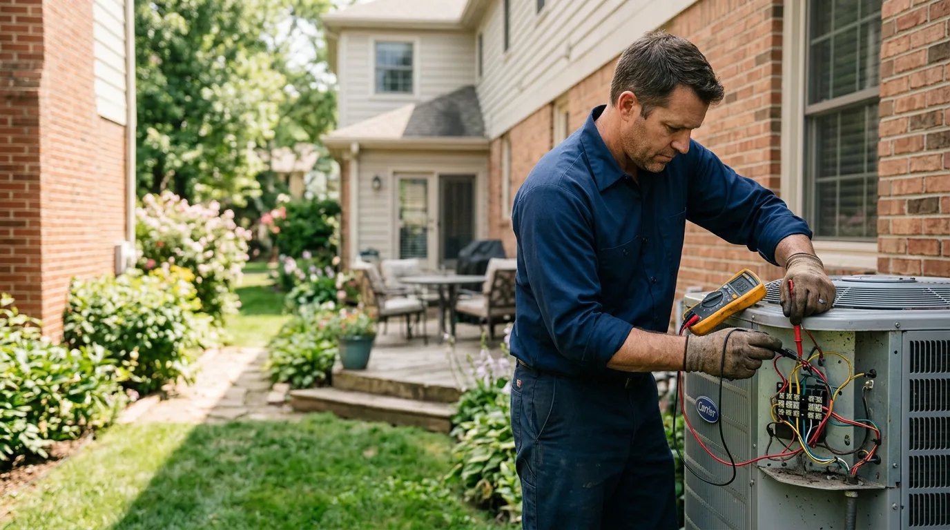 HVAC technician working near Cambridge Springs, PA